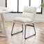 5 chaises rondes: table et chaises blanc vanille, 4 sièges: blanc tréteaux, idéal pour la pièce