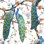 " Watercolor Vector Peacock Pattern "