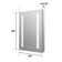 30 Inch H Recessed or Surface LED Mirror Cabinet With Defogger And Adjustable Shelves