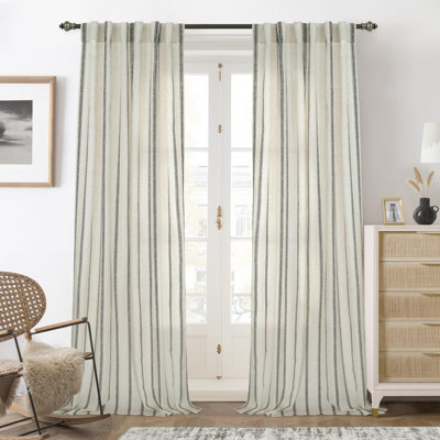 Rideaux semi-transparents avec passe-tringle Farmhouse