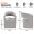 Fully Assembled Dining Chairs With Casters, Upholstered Solid Wood Barrel Armchair Set Of 4 For Dining Room, Living Room, Dressing Room-1033789813