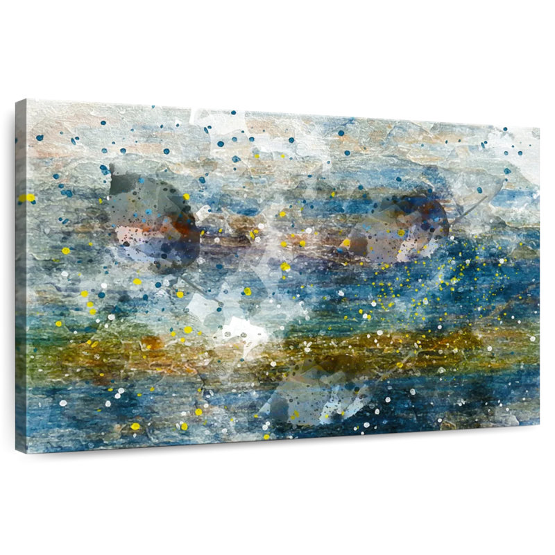 Avery Sea Depth Abstract, 24" H x 36" W