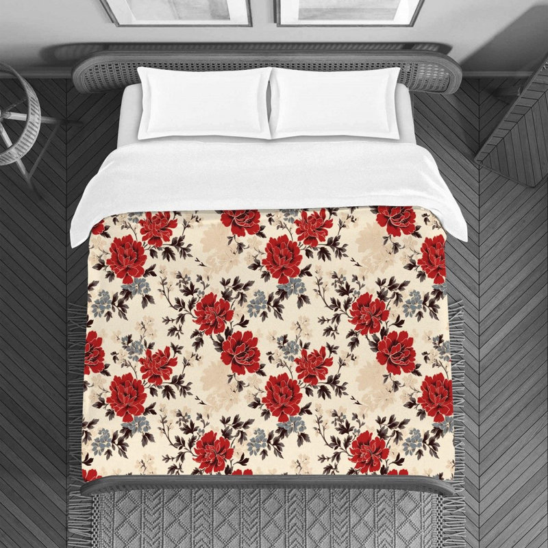 Housse de couette Floral Avonni, Housse de couette grand