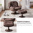 Zenon Velvet Swivel Accent Chair with Ottoman-991307800