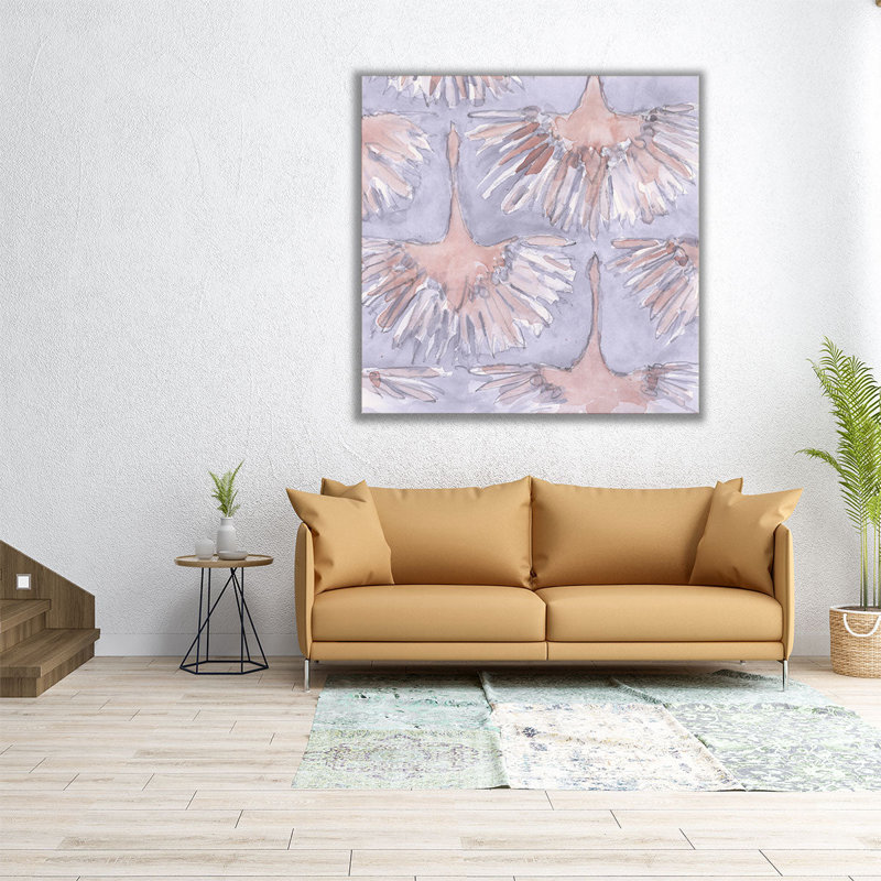 «The Bird Gathering I», reproduction d'art sur toile, H 12 po x l 12 po