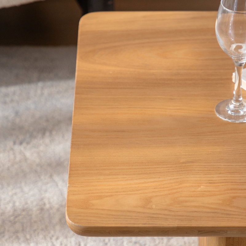 Lee Square Coffee Table Set with Fir Wood Legs, Natural
