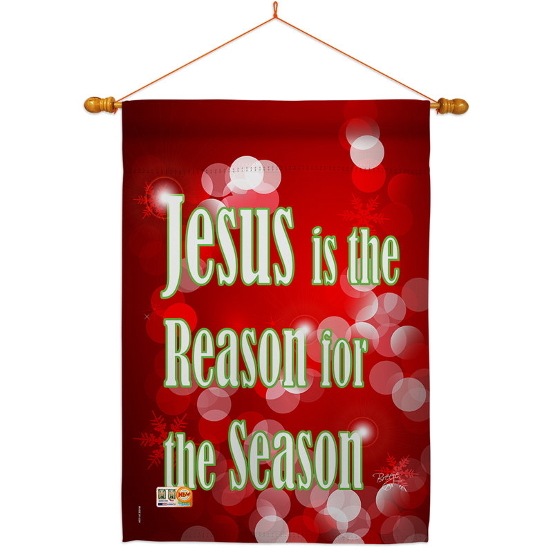 Ensemble de drapeaux en polyester 40 x 28 po Jesus Is The Raison