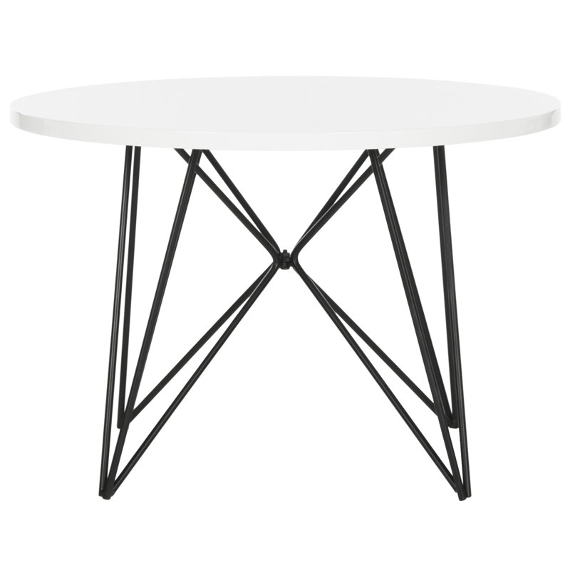 Brygida Trestle Coffee Table, Lacquer White