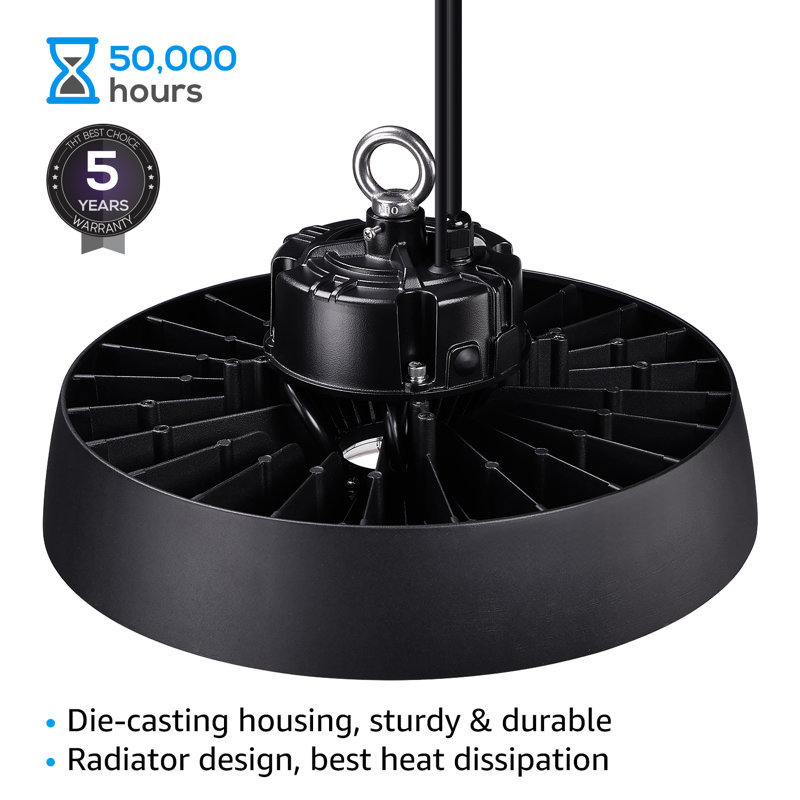 200W LED High Bay Light, UFO LED Lights Commercial Garage Area Lighting Fixture, 5000K Daylight