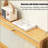 Shoe Cabinet with 3 Rattan Flip Drawers, Bamboo Shoe Storage Cabinet with Coat Hooks, Freestanding Shoe Cabinet