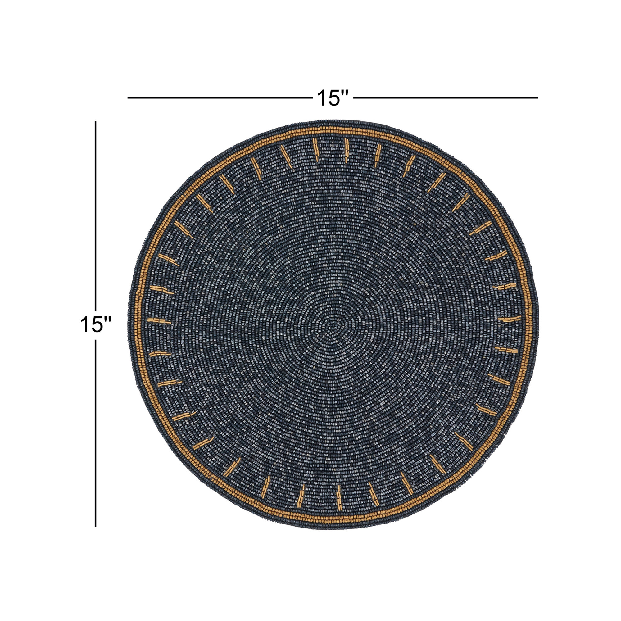 Beaded Brilliance Placemat (Set Of 4), Navy Blue