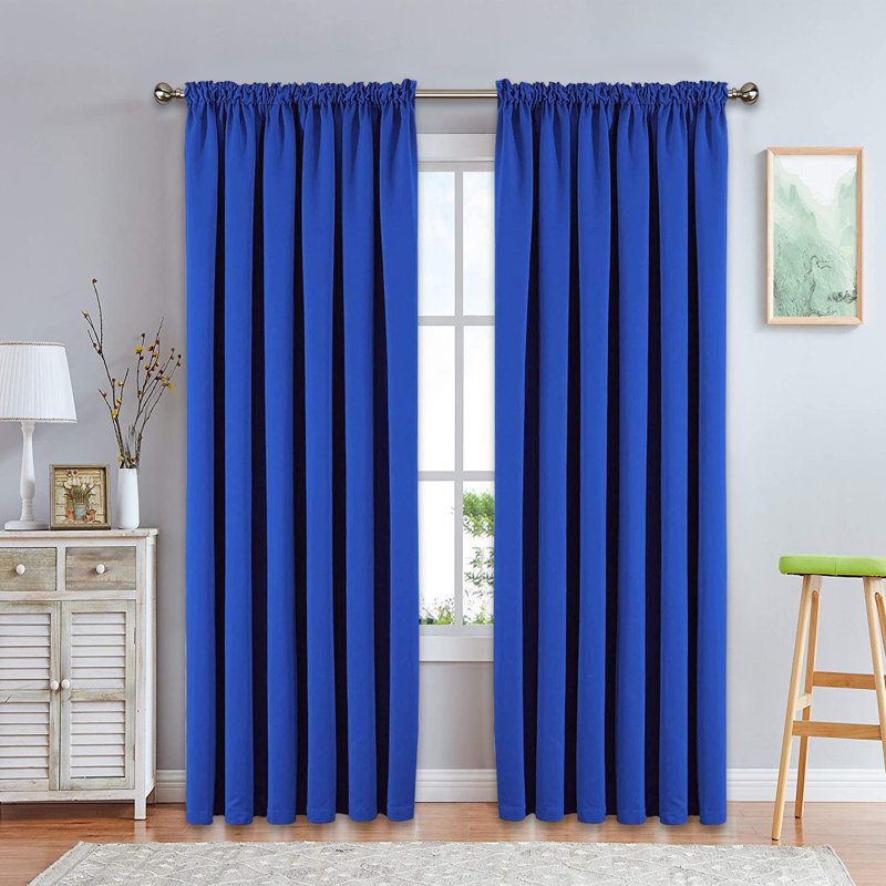 Casey-Jo Room Darkening Curtain Pair, Blue