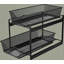 Support de rangement sous le lavabo à 2 niveaux en métal, solution de rangement polyvalente pour l'organisation de la salle de bain et du garde-manger