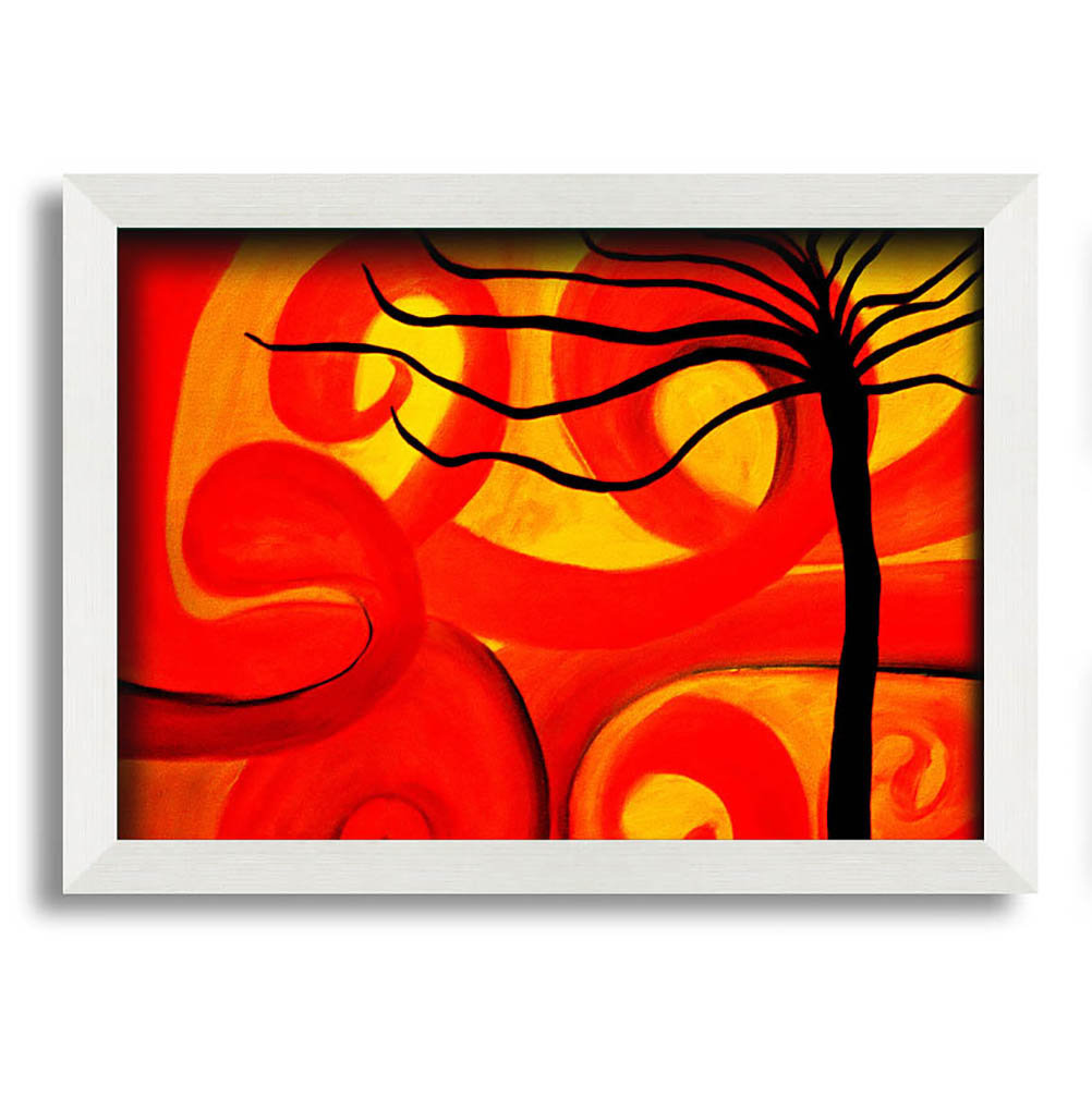 Magical Red Twist Tree Gerahmter Druck Wandkunst