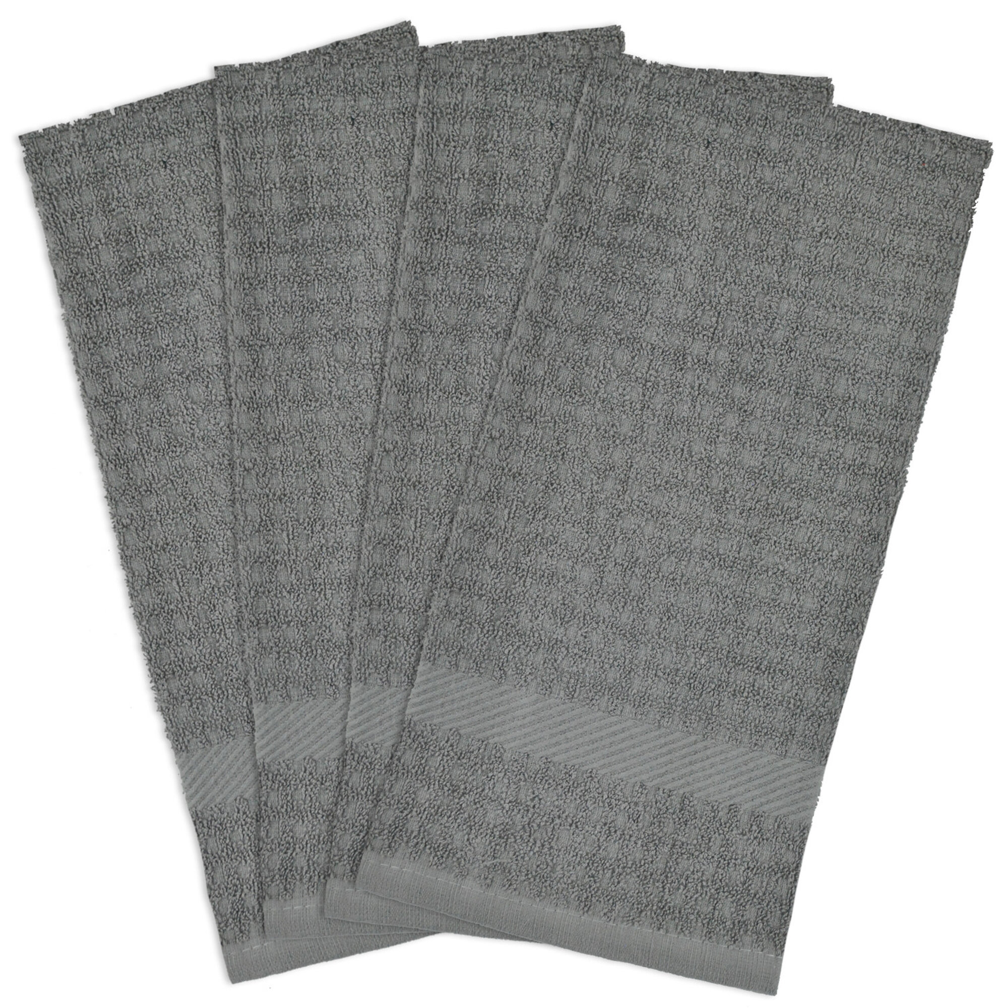 ANEWAY Kitchen Towels 100% Cotton Waffle Weave Dish Towel Large