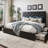 Silvester Modern Upholstered Platform Storage Bed with Wooden Slats, no box spring needed-89199071-86592363