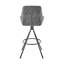 Tabouret de bar en tissu gris anthracite et finition noire-696004093-696004090