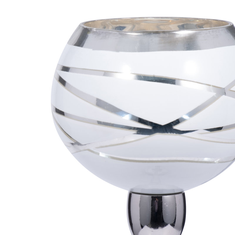 Porte-bougie en métal et aluminium Glam, H 17 po x l 5 po x P 5 po