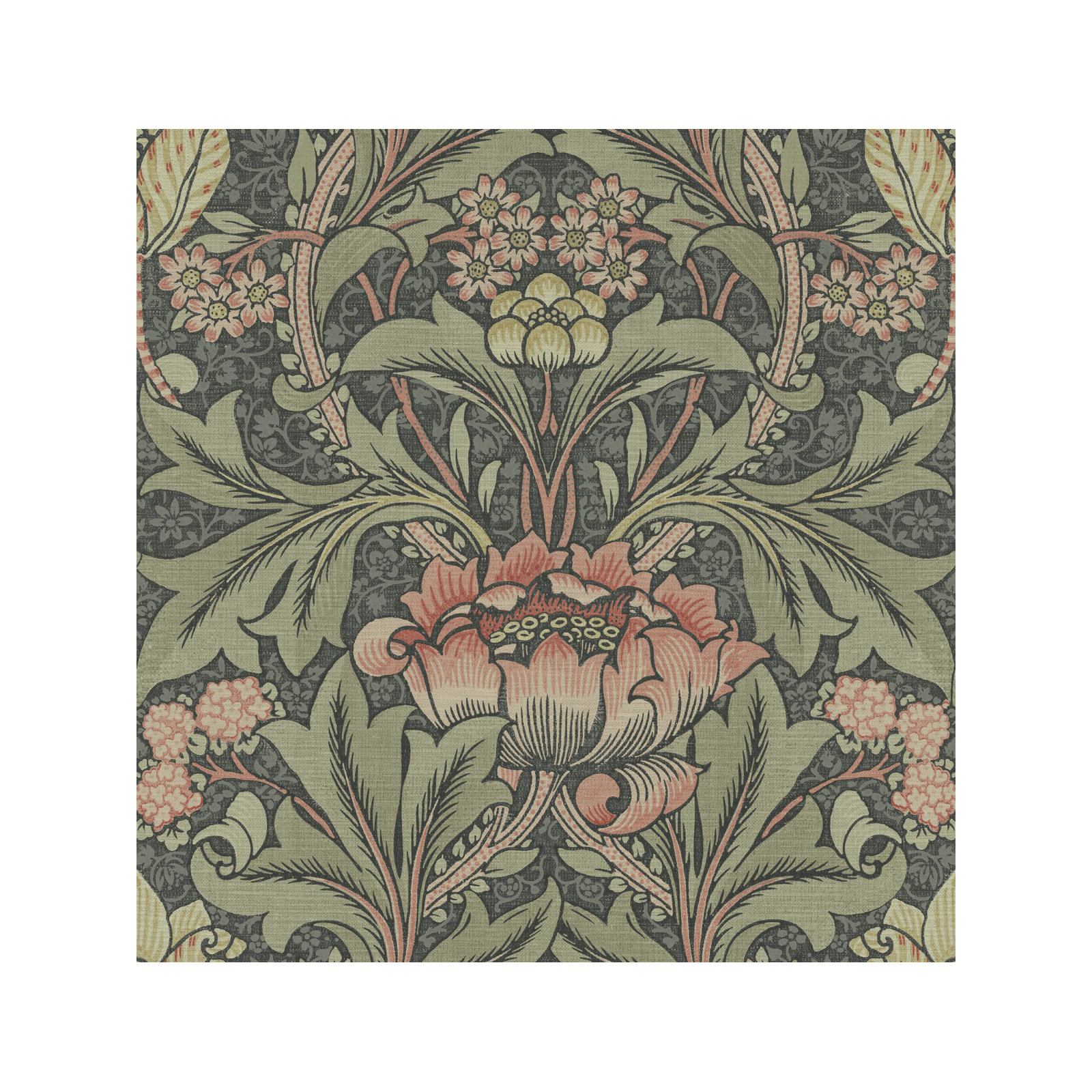 Rihanon Floral Roll, Ebony/Olive