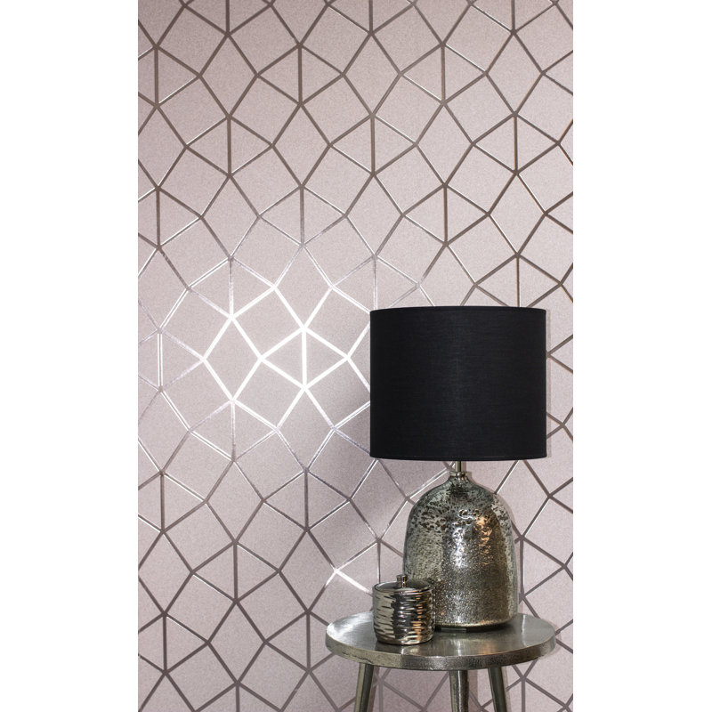Cuomhouse 10m x 53cm Semi-Gloss Wallpaper Roll, Blush