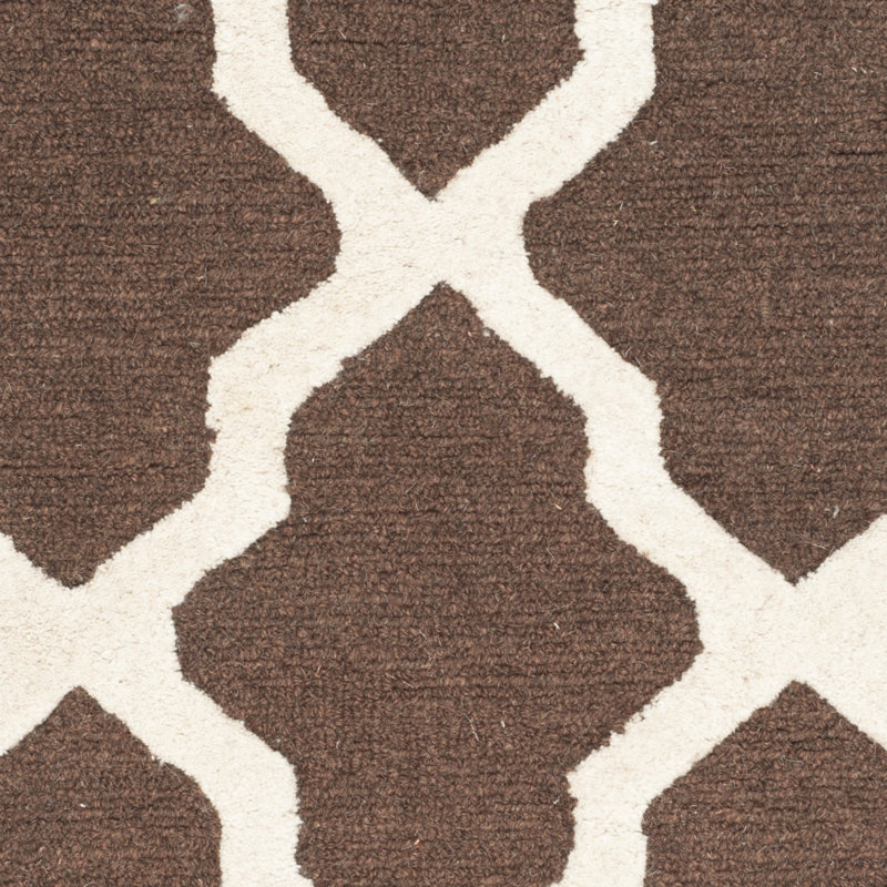 Dart Geometric Wool Hand Woven Area Rug, Rectangle 91 x 152cm
