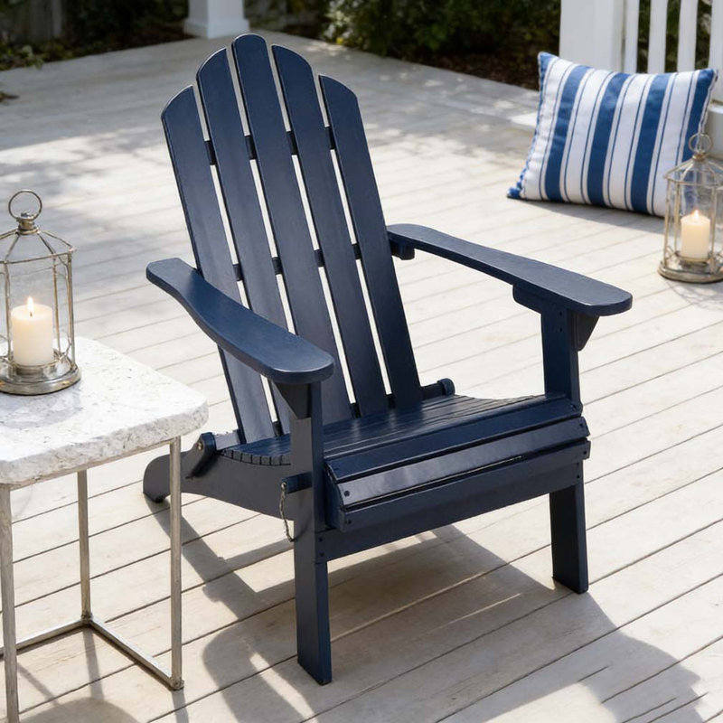 Chaise d'extérieur pliable, Bleu
