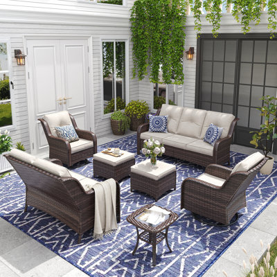 Pe Wicker Outdoor Conversation Sets