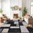 Arnaldur Geometric Black/Gray/White Area Rug-1073946182