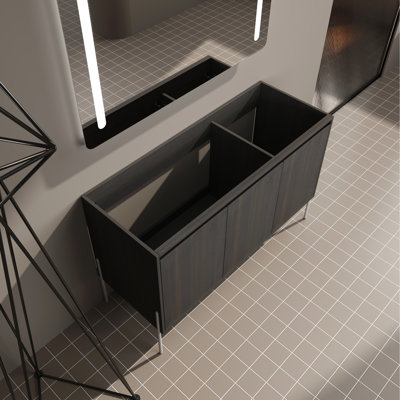 Porte de meuble-lavabo en chêne foncé 48 po Lachine