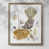 Toile avec cadre noyer