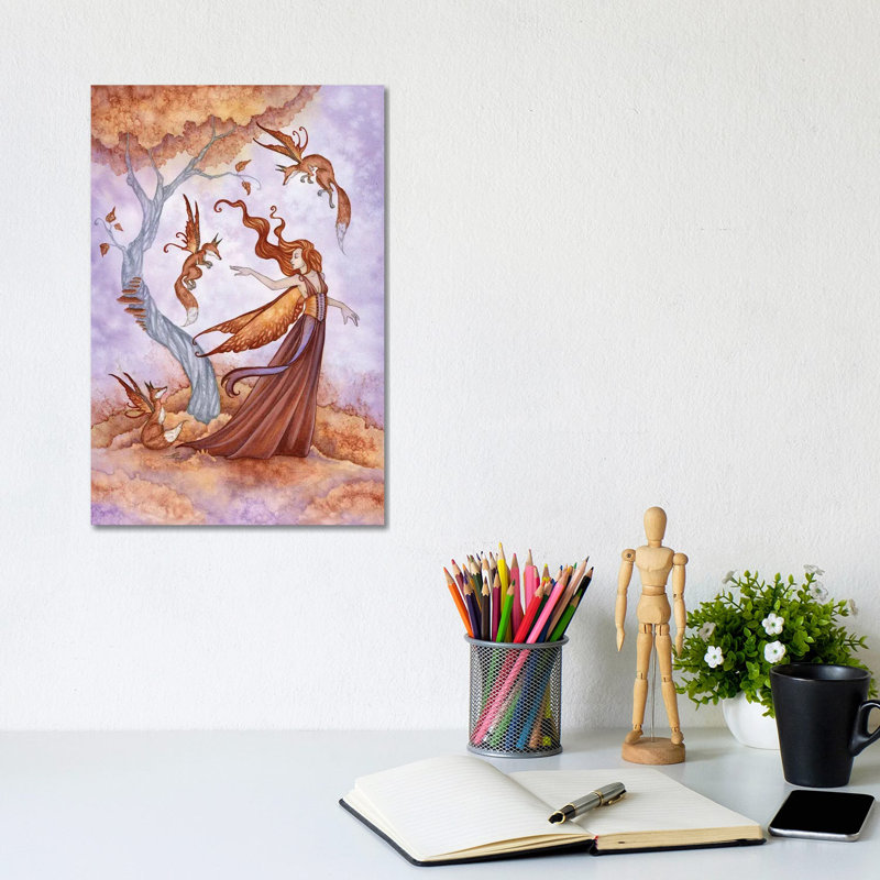 «Autumn Companions» par Amy Brown - impression, H 12 po x l 8 po x P 0,75 po