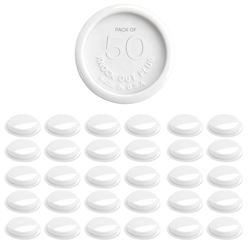 Capuchon de test en PVC blanc 4 po, raccord de prise pour les systèmes de plomberie de drainage, d'évacuation et d'évacuation, (paquet de 50)