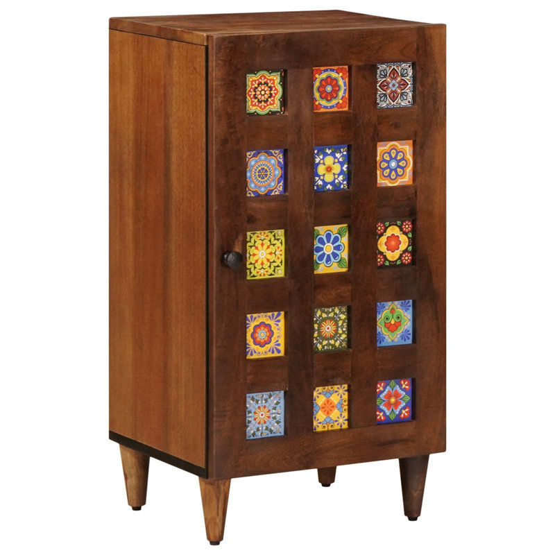 Solid Wood Rectangle Accent Cabinet
