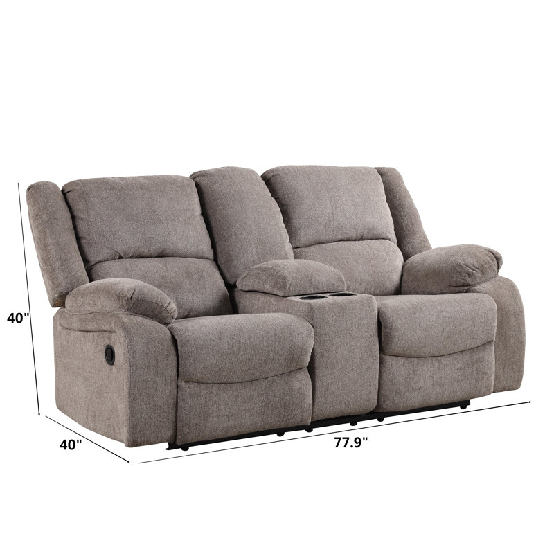 Ryong Upholstered 77.9'' Reclining Loveseat