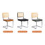Ensemble de 2 chaises d'appoint latérales en cuir, pieds modernes de style Mid-Century, foncé pour la cuisine et la salle à manger avec pieds, rembourré
