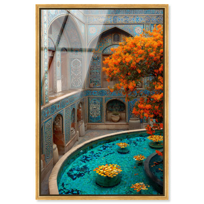 Décoration murale encadrée Sapphire Walls, reproduction acrylique encadrée par Art Remedy, cadre doré, 16 x 24