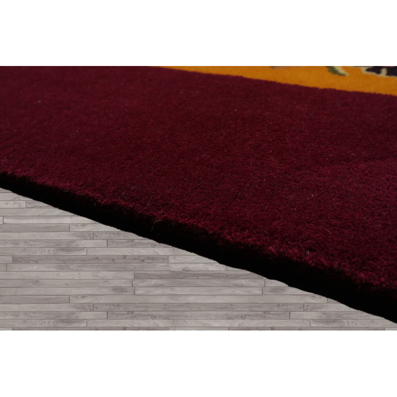 Tapis multicolore touffeté à la main à motif floral art oriental chinois, Rectangle de 5 pi x 8 pi