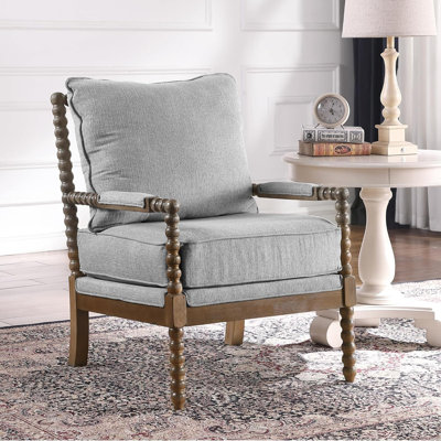 Fauteuil d'appoint en bois massif Millissa Farmhouse
