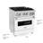 ZLINE 30 In. 4.0 Cu. Ft. Legacy Dual Fuel Range with Gas Cooktop and Electric Convection Oven-38902636