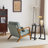 Lemley Mid Century Solid Wood Accent Chair Upholstered Armchair with an Extra Pillow-2022048554