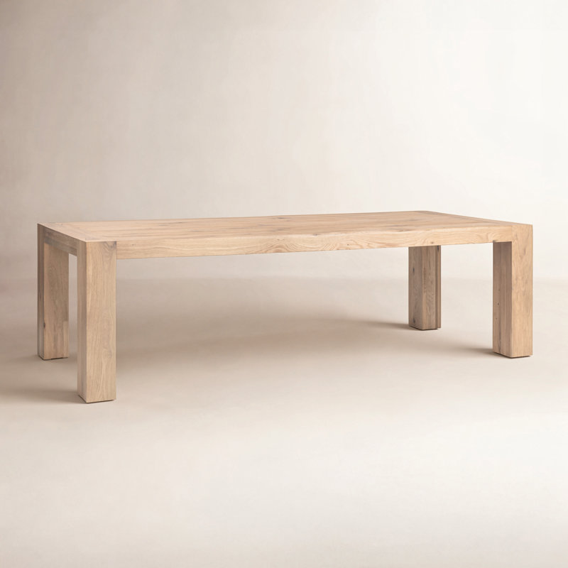 Kingston 89" Reclaimed Oak Wood Transitional Dining Table In Natural Tone, Coastal Haven