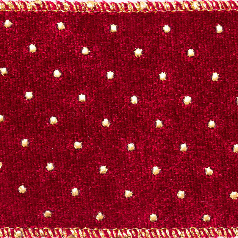 Yards bourgogne avec ruban à pois