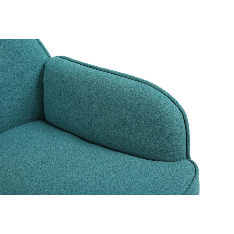 Fauteuil en sherpa de style moderne Mid-Century, Vert