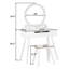 Ensemble coiffeuse avec tabouret et miroir Sikeston-2007122212