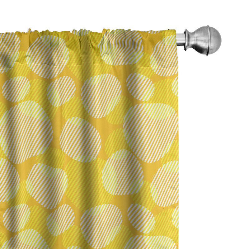 Geometric Semi-Sheer Rod Pocket Curtain Panels, 28" x 95"