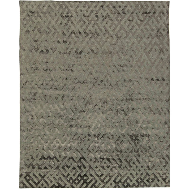 Modern One-of-a-Kind Rectangle 8' X 10' Hand Knotted Area Rug