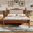 Exquisite Wooden Platform Bed with Natural Rattan Headboard for Dreamy Sleep-1942782630-1942782629