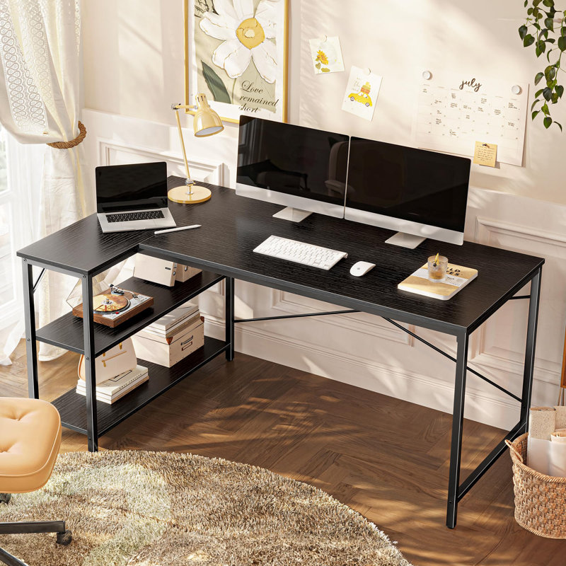 Bureau en L, Noir, noir, noir, noir