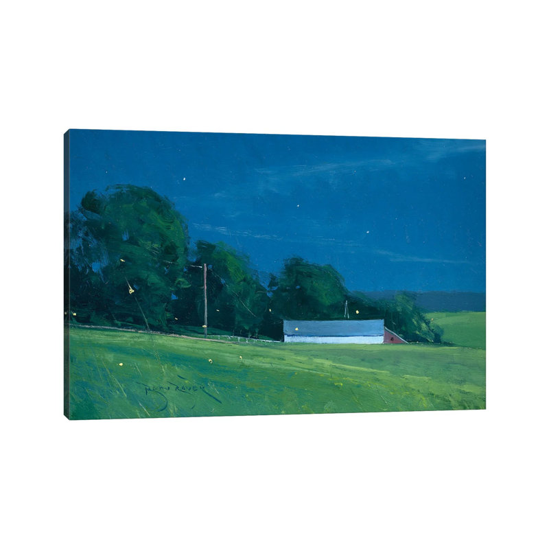 St. Croix By Moonlight by Ben Bauer - Wrapped Canvas Painting, 20.32 cm H x 30.48 cm W