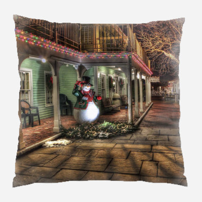 Canvas Outdoor Reversible Throw Pillow